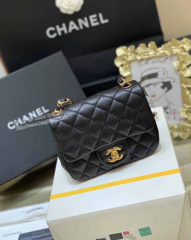 Chanel專櫃新款純原廠CF方胖子經典款Classic flap bag 香奈兒1115小羊皮鏈條肩背女包 djc4489